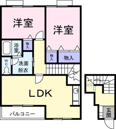 アメニティカスガIIの物件間取画像